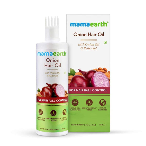 Mamaearth Onion Hair Oil With Onion & Redensyl For Hair Fall Control