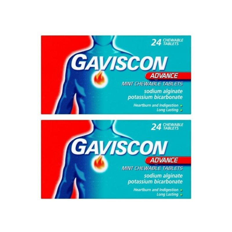 Gaviscon Advance Mint Chewable - 24 Tablets