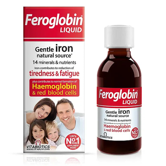 Vitabiotics Feroglobin - B12 Liquid Iron Zinc B Complex Malt Honey Orange