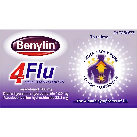 Benylin 4 Flu - 24 Tablets – Vision Pharmacy