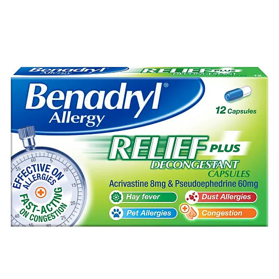 Benadryl Allergy Relief Plus Decongestant 