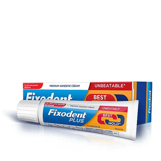 Fixodent Plus Best Hold Premium Denture Adhesive Cream 