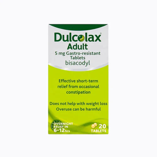 Dulcolax 5mg Tablets for Constipation - 20 Tablets