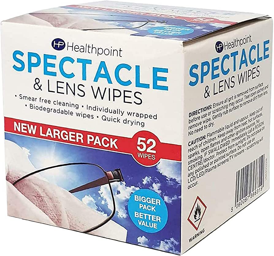 Healthpoint Spectacle Wipes 52pk