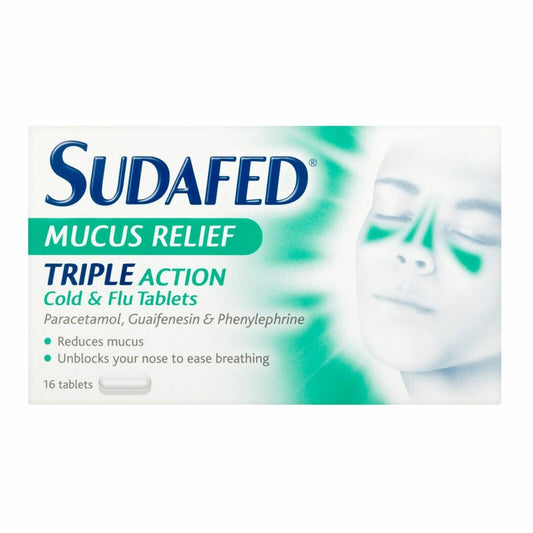 Sudafed Mucus Relief Cold Flu 