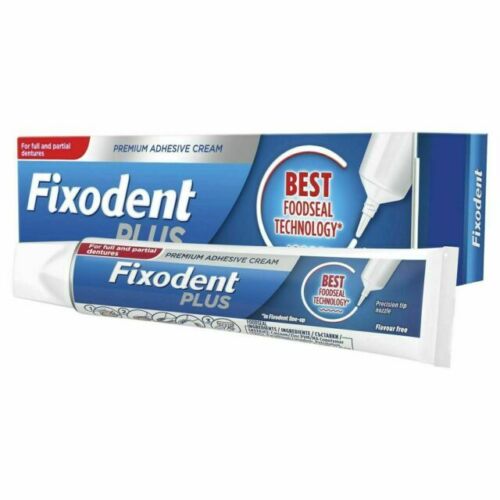 Fixodent Plus Dual Premium Food Seal Denture Adhesive Cream 